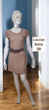 Louise Della Taille 38 ? Superbe robe manches courtes beige et dorée