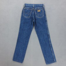 Jean Taille Haute Vintage 70s Wrangler W30 L36 Bleu Droit Made Belgium