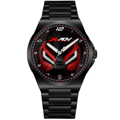 Montre noir acier fan - noir, art