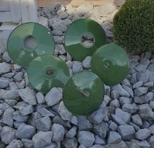 Lot abat jour atelier tole émaillée vert sorti d'usine années 50 vintage