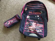 LOLA ESPELETA: ENSEMBLE CARTABLE SAC À DOS À ROULETTES AVEC TROUSSE ASSORTIE