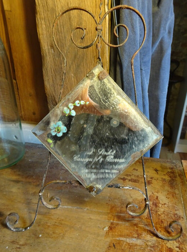 Ancien miroir barbier sur - ancien,