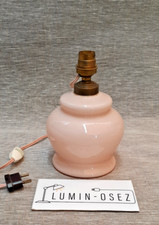 ANCIEN PIED DE LAMPE ART DÉCO OPALINE ROSE