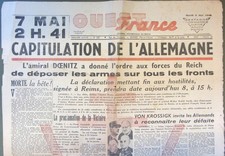 Capitulation, Ouest France du 8 mai 1945