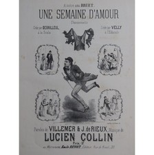 COLLIN Lucien Une Semaine d'Amour Chant Piano ca1880