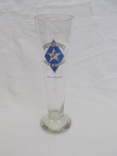 Verre biere ancien emaille - verre,