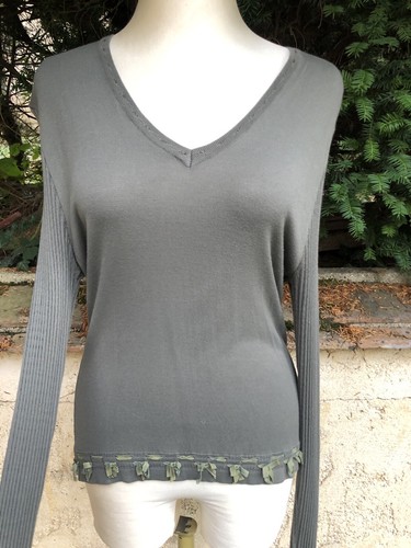 Pull kenzo kaki brodé - kenzo,