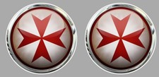 2 STICKERS TEMPLIERS CROIX