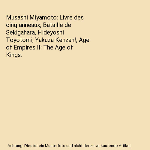 Musashi miyamoto livre - miyamoto:, des