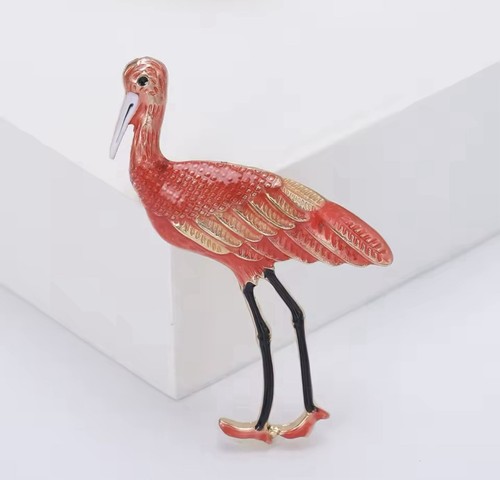 Broche goupillon flamant rose - broche,