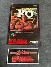 ₪PAS DE JEU₪ Notice George Foreman's KO Boxing FAH Super Nintendo SNES