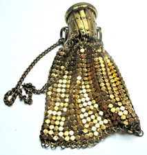 Ancien superbe porte monnaie bourse s'ouvrant couleur or rare accessoire vintage