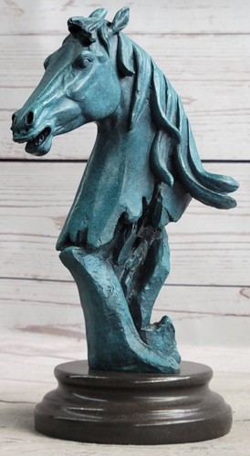 Vintage bronze buste cheval - buste,