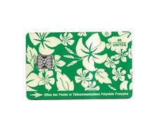 RARE / CARTE TELEPHONIQUE - POLYNESIE FRANCAISE : PAREO VERT / PHONECARD TAHITI
