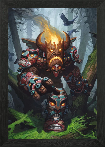 Totem golem forest framed - totem, in