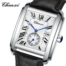 Montre Rectangulaire en Cuir