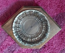 Cendrier Ancien en Verre, Cristal ?? , Forme de Soleil  Vintage 