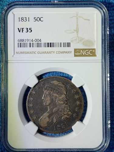 1831 ngc vf35 capped - bust, half
