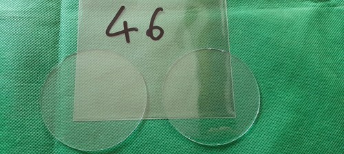 Ancien verre rond plat - ancien,