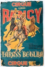 AFFICHE CIRQUE SABINE RANCY TARASS BOULBA G.LECUREUX 1969 58x39 CM