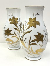 Paire Grands Vases Opaline de