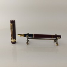 Stylo plume sans marque Iridium Point Germany plume en plastique noir bordure...