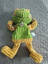 doudou marionnette grenouille vert jaune BABY NAT