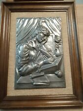 Tableau Décoratif Étain Repoussé