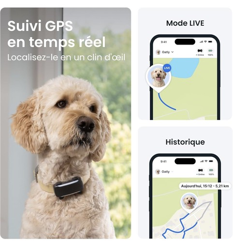 Traceur gps chien tractive - chien, dog
