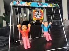 Ancienne Balancoire Jouet enfants en tole - vintage manege tin toy RARE ancien