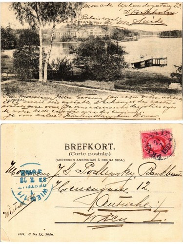 Cpa ulriksdal sweden - ulriksdal,
