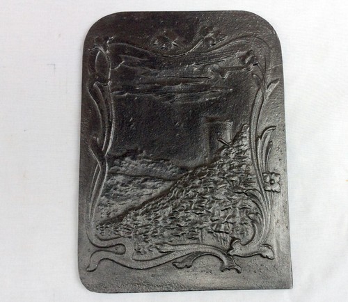 Plaque fonte bas relief - plaque,