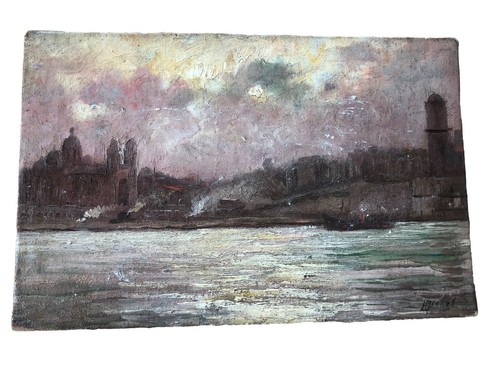 Huile sur toile ecole - ecole, du