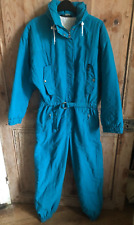 Combinaison de ski rétro femme française Y2K turquoise brillante K-WAY combinaison de neige Royaume-Uni taille 10-12