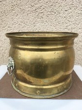 Ancien cache-pot en laiton / Pots de fleurs / Déco / Jardin