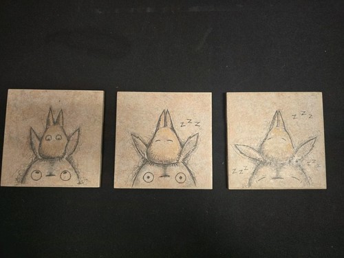 Totoro inspired tiles set - tiles,