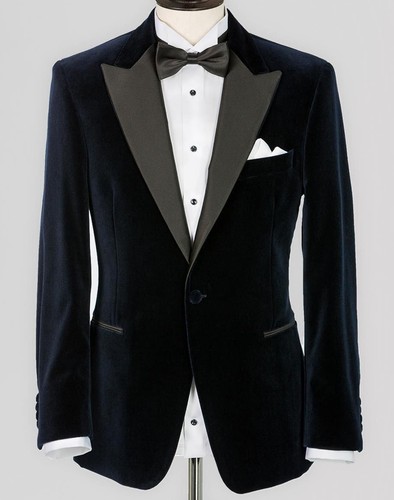 Hommes noir velours veste - noir,