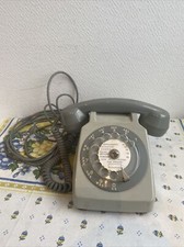 Ancien téléphone fixe à cadran socotel S 63 gris deco rétro 