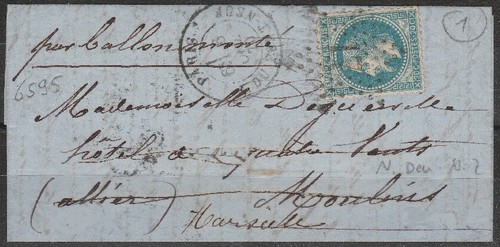 Lettre par ballon monte non - lettre,