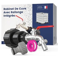 "Robinet Cuve 1000L 1/2 S60X6 IBC- Extension Intégréeraccord cuve 1000 litres...