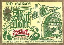 AL31 Etiquette ALSACE GEWURZTRAMINER Albert BOXLER, Prop.Vit à NIEDERMORSCHWIHR