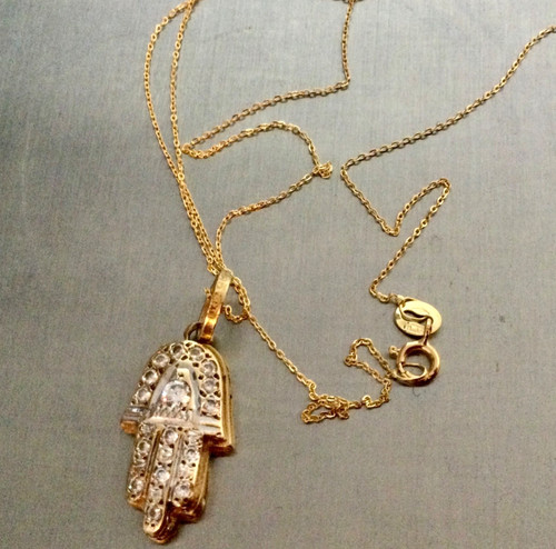 Chaine carats pendentif - chaine, or