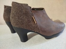 EL NATURALISTA Bottines Boots Cuir et Textile Marron T 38 TBE