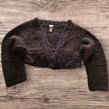 Lilith...Ravissant Gilet Court Epais Artisanal Bien Chaud ?Création Lily Bareth