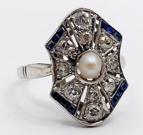 Bague marquise art déco