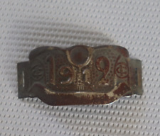 Plaque Fiscale de Velo 1912 - Badge Vintage- Velocipedes, vendue en l'état