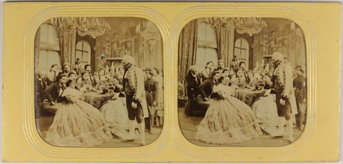 Scène genre salon - scène, robe