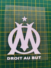 Patch Flocage Logo OM Marseille Étoile Couleur Blanc Maillot Vêtement 10 X 7,5cm