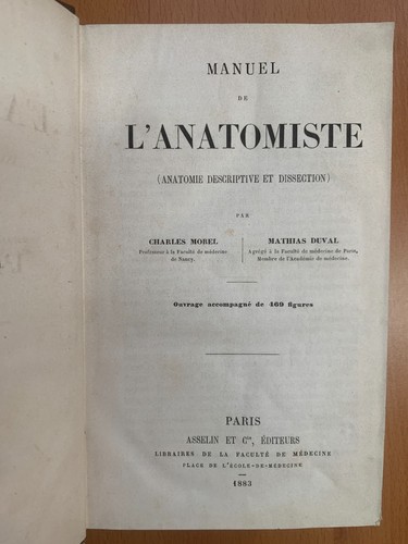 Manuel anatomiste - manuel, de
