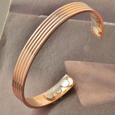  Bracelet avec aimant magnétique rigide homme femme couleur or jaune / blanc